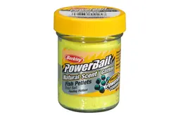 خمیر برکلی پاور بیت قزل آلا Berkley PowerBait Natural Scent – fish pellet sunshine yellow