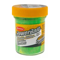 خمیر برکلی پاور بیت قزل آلا Berkley PowerBait Double Glitter Trout Bait Spring Green/White/Sunshine Yellow