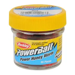 خمیر برکلی توپی پاوربیت قزل آلا Berkley PowerBait Power Honey Worm Red With Scales