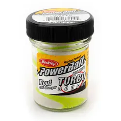 خمیر برکلی پاور بیت قزل آلا Berkley PowerBait Glitter Turbo Dough White Chartreuse