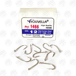 قلاب ماهیگیری یوولا Youvella سایز ۱۲ بسته ۱۰ عددی