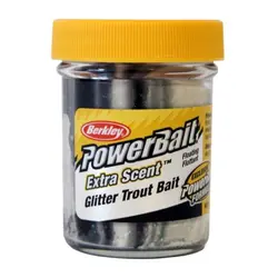 خمیر برکلی پاور بیت قزل آلا Berkley PowerBait Glitter Trout Bait Black/White Twist