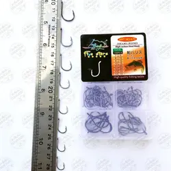 قلاب ماهیگیری کپوری ۸ سایز مختلف مجموعه ۱۰۰ عددی  به همراه جعبه قلاب