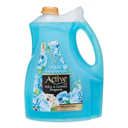 مایع دستشویی صدفی آبی 3750 گرمی اکتیو (حاوی پروتئین سویا)