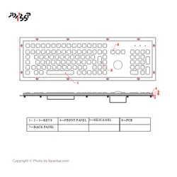 صفحه کلید فولادی با ترکبال - مدل KY-PC-F3 - ای تی پرداز