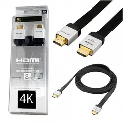 خرید کابل hdmi سونی 2 متری فلت 4K مشکی - گجت کالا |بهترین سایت فروش کنسول بازی پلی استیشن و لوازم جانبی ارزان