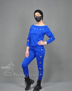 ست بلوز شلوار اسلش پانچی  S018