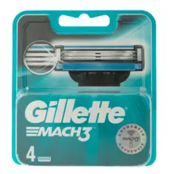 تیغ یدک ژیلت مدل Mach 3 بسته ۴ عددی