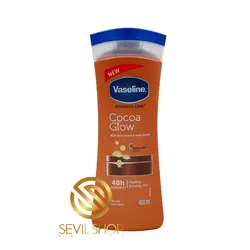لوسیون بدن وازلین مدل Cocoa Glow حجم 400 میل