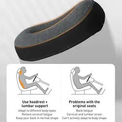 بالش پشت گردنی و بالش پشت کمری طبی صندلی ماشین بیسوس