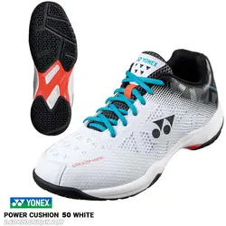 کفش بدمینتون یونکس YONEX POWER CUSHION 50 - WHITE - بدمینتون ایران