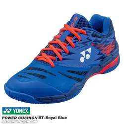 کفش بدمینتون یونکس YONEX POWER CUSHION 57-Royal Blue - بدمینتون ایران