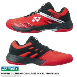 کفش بدمینتون یونکس YONEX POWER CUSHION CASCADE ACCEL - Red Black - بدمینتون ایران