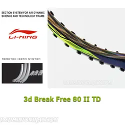 راکت بدمینتون لینینگ Lining 3d Break Free 80 II TD - بدمینتون ایران
