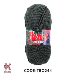 کاموا تونچ بولرو طوسی ملانژ تیره 244