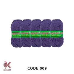 کاموا لیف بهاره بسته 5 تایی بنفش 009