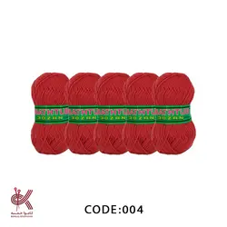 کاموا لیف بهاره بسته 5 تایی قرمز 004