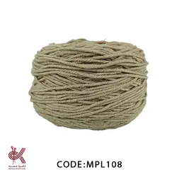 مکرومه 4 میل تابیده پلی استر خاکی MPL108