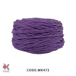 مکرومه کتان 4 میل تابیده بنفش MK472