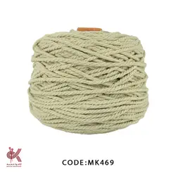 مکرومه کتان 4 میل تابیده کرم خاکی MK469