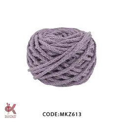 مکرومه کتان زنجیربافت یاسی 6 سوزنه MKZ613