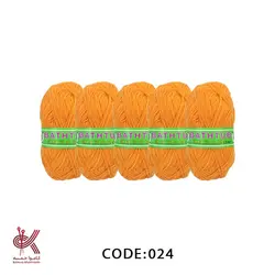 کاموا لیف بهاره بسته 5 تایی پرتقالی 024