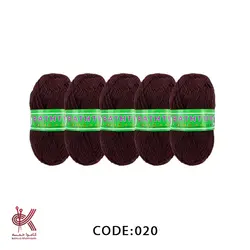 کاموا لیف بهاره بسته 5 تایی زرشکی 020