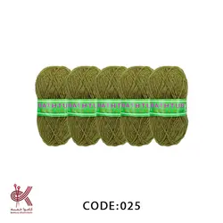 کاموا لیف بهاره بسته 5 تایی زیتونی 025