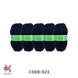 کاموا لیف بهاره بسته 5 تایی سرمه ای 023