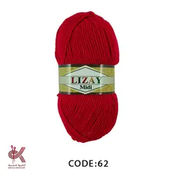 لیزای میدی پشمی قرمز 62