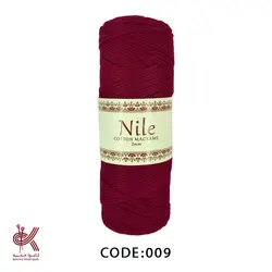 مکرومه کتان دو سوزنه - زرشکی 009