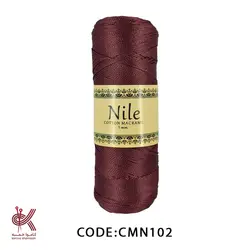 مکرومه کتان یک سوزنه - زرشکی 102