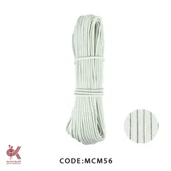 قیطان مغزدار سفید 6 میل کتان MCM56