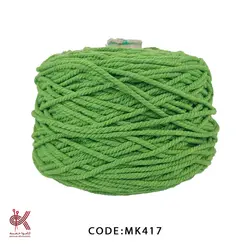 مکرومه کتان 4میل تابیده سبزMK417