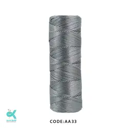 نخ قلاب بافی (ابریشم) سایز 15-امین - نقره ای - AA33