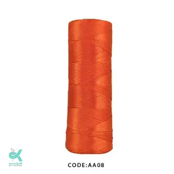 نخ قلاب بافی (ابریشم) سایز 6 - نارنجی - AA08