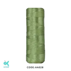 نخ قلاب بافی (ابریشم) سایز 6 - سبز زیتونی - AA028