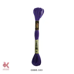 نخ گلدوزی (دمسه) و بوبین - بنفش - 333