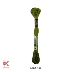 نخ گلدوزی (دمسه) و بوبین - زیتونی - 580