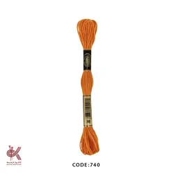 نخ گلدوزی (دمسه) و بوبین - نارنجی - 740