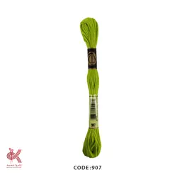 نخ گلدوزی (دمسه) و بوبین - سبز - 907
