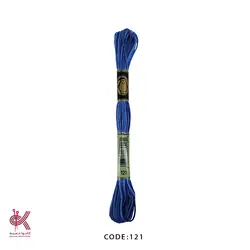 نخ گلدوزی (دمسه) و بوبین - آبی اسپرت - 121