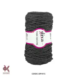 مکرومه کتان سه سوزنه دیوا - طوسی زغالی - DP015