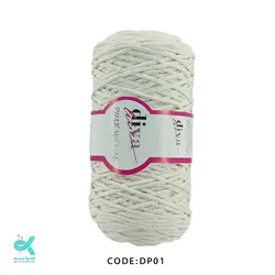 مکرومه کتان سه سوزنه دیوا - شیری - DP01