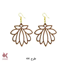 گوشواره مکرومه بافی چوبی طرح 44