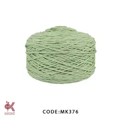 مکرومه کتان 3 میل تابیده سبز پاستلی MK376