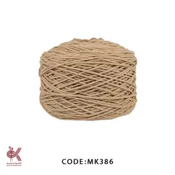 مکرومه کتان 3 میل تابیده نسکافه ای MK386