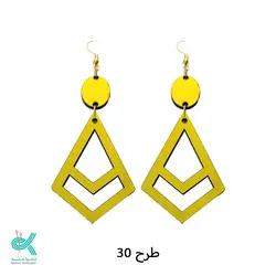 گوشواره مکرومه بافی - طلایی - طرح 30