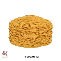 مکرومه کتان - 4میل تابیده خردلی - MK405