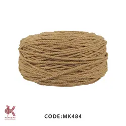 مکرومه کتان - 4میل تابیده کاراملی - MK484